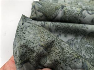Patchwork stof - marmor look i smuk grågrøn